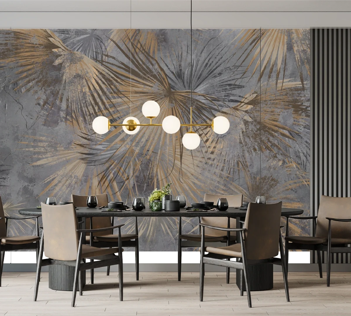 Egzotično lišće na zidu