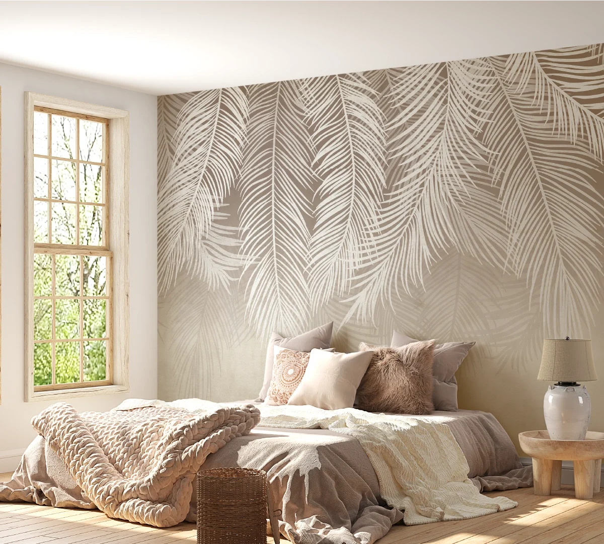 Bež tropski palmini listovi