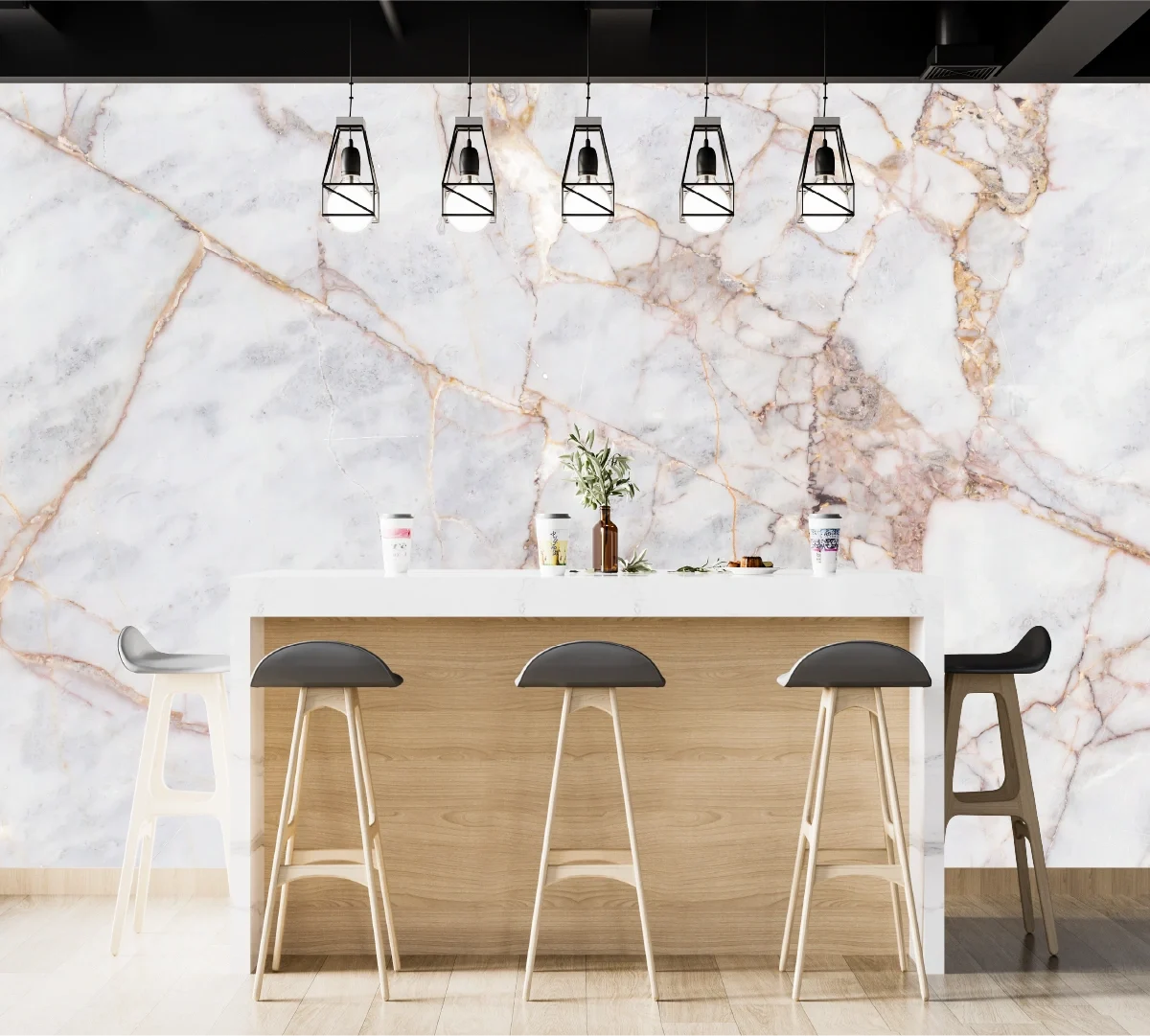 Prirodni mermer - bijela, siva, zlatna