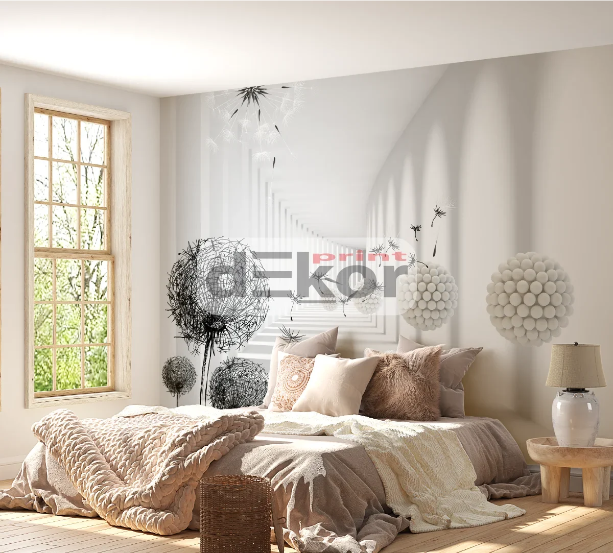 3D fototapeta maslačak