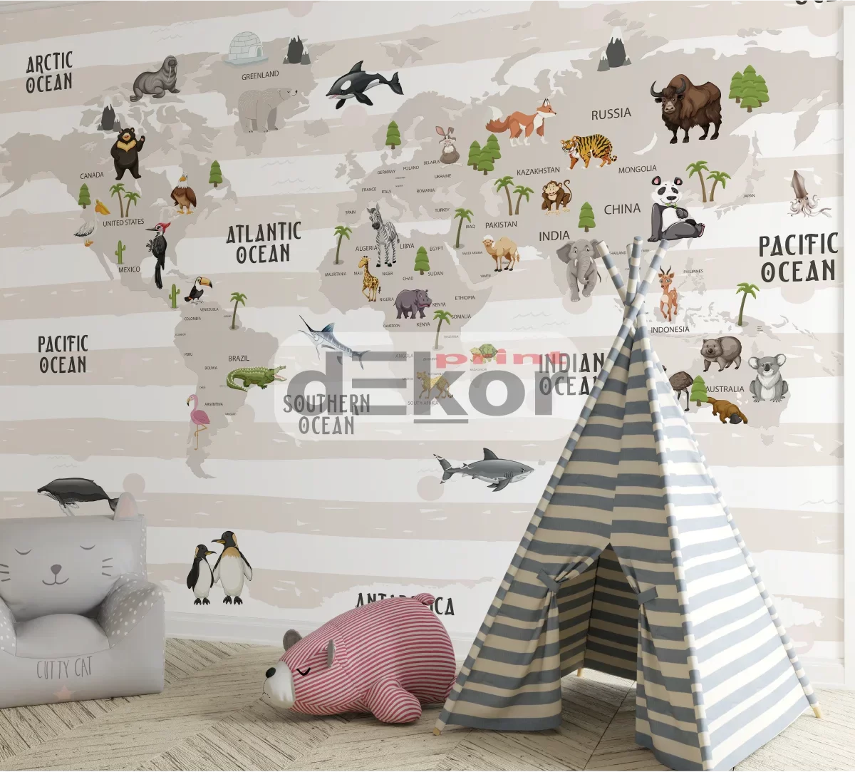 Magična karta svijeta na pruge