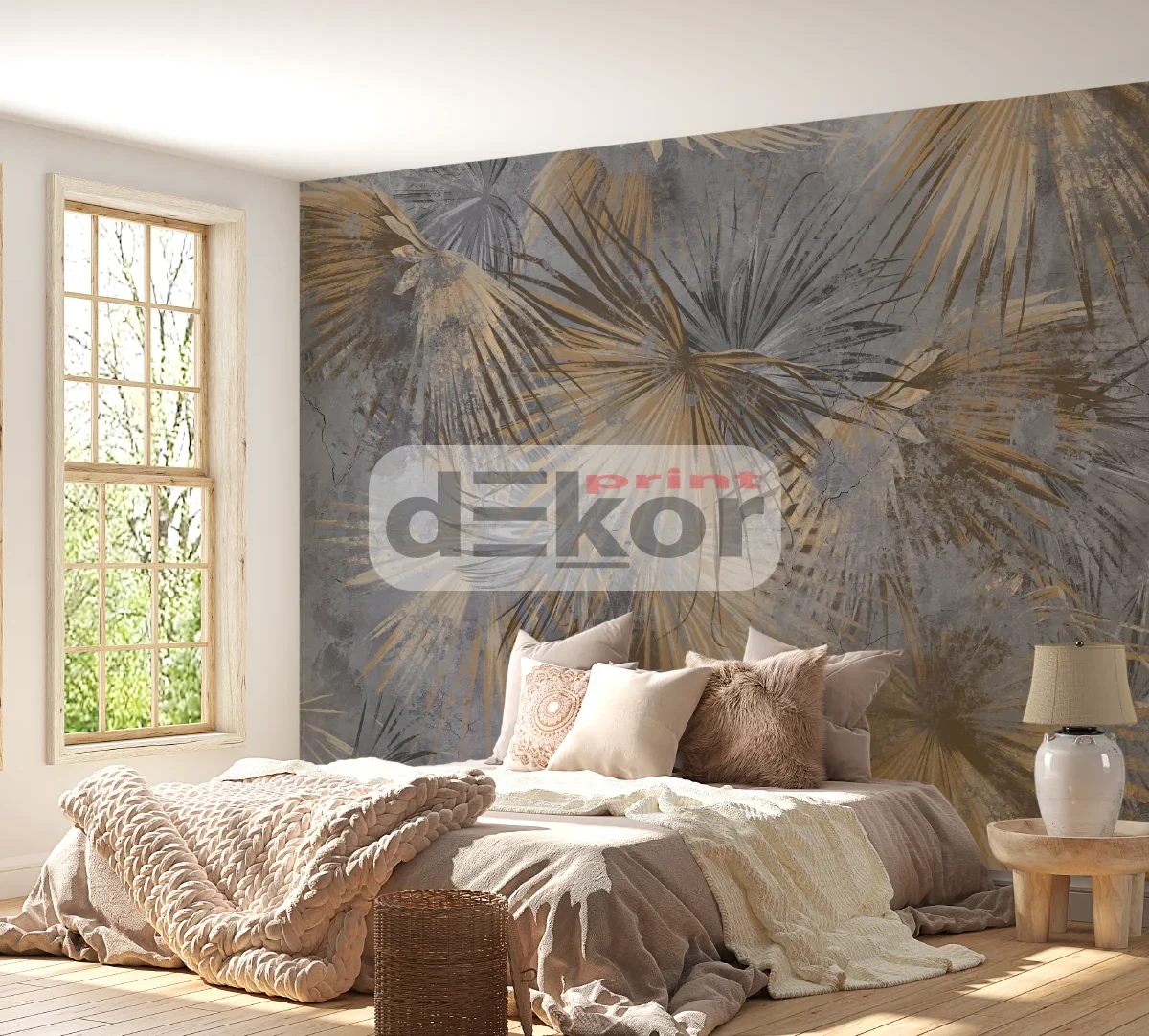 Egzotično lišće na zidu